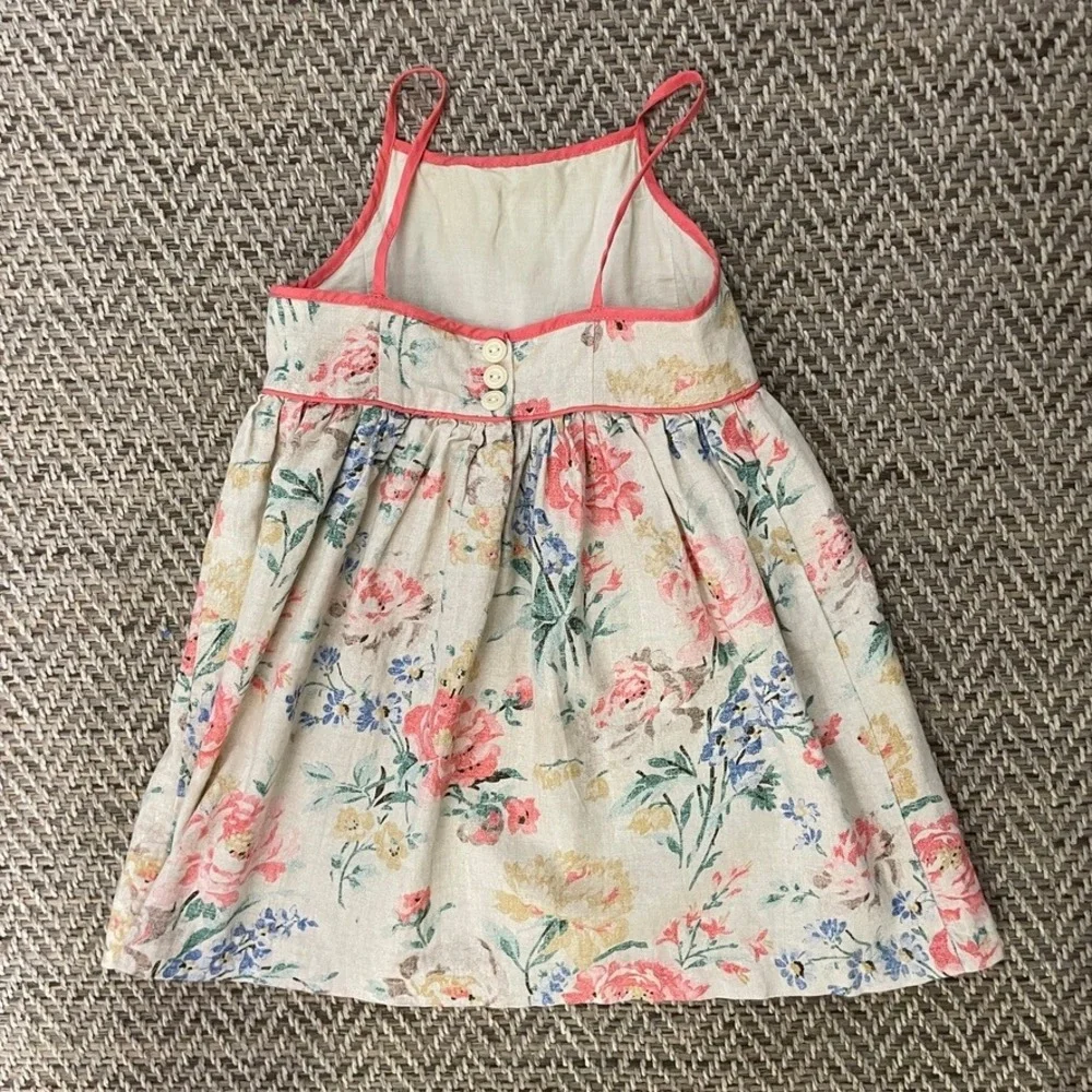 Ralph‎ Lauren Floral Sundress Kids 24M Pink Linen Blend Dress